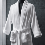 100% Turkish Cotton Mid-Calf Bathrobe with Pockets - Presidential Comfort