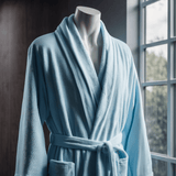 100% Turkish Cotton Mid-Calf Bathrobe with Pockets - Presidential Comfort